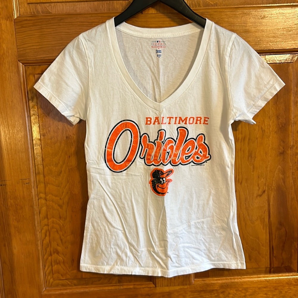 Baltimore Orioles Women’s Graphic Tee W/Sparkles Size Med-EUC